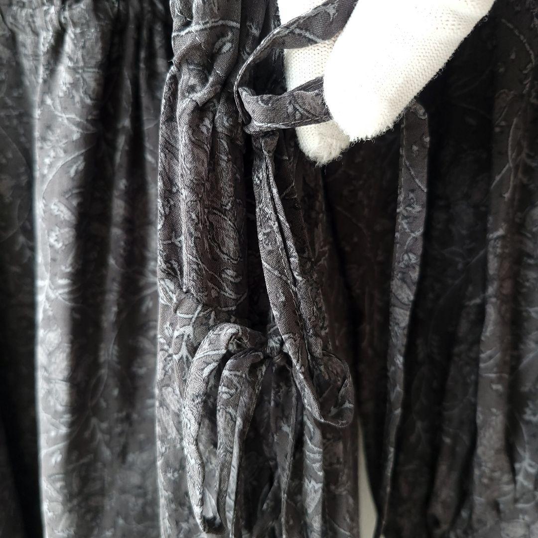 HUG O WaR　ロング丈ギャザーワンピース　サイズ1　キュプラ　花柄