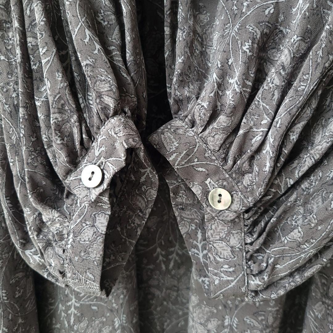 HUG O WaR　ロング丈ギャザーワンピース　サイズ1　キュプラ　花柄