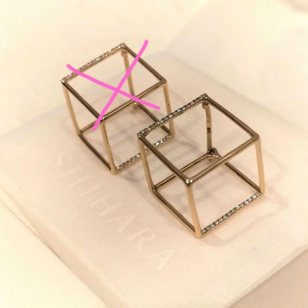 アクセサリー Shihara Diamond Square Pierce 15