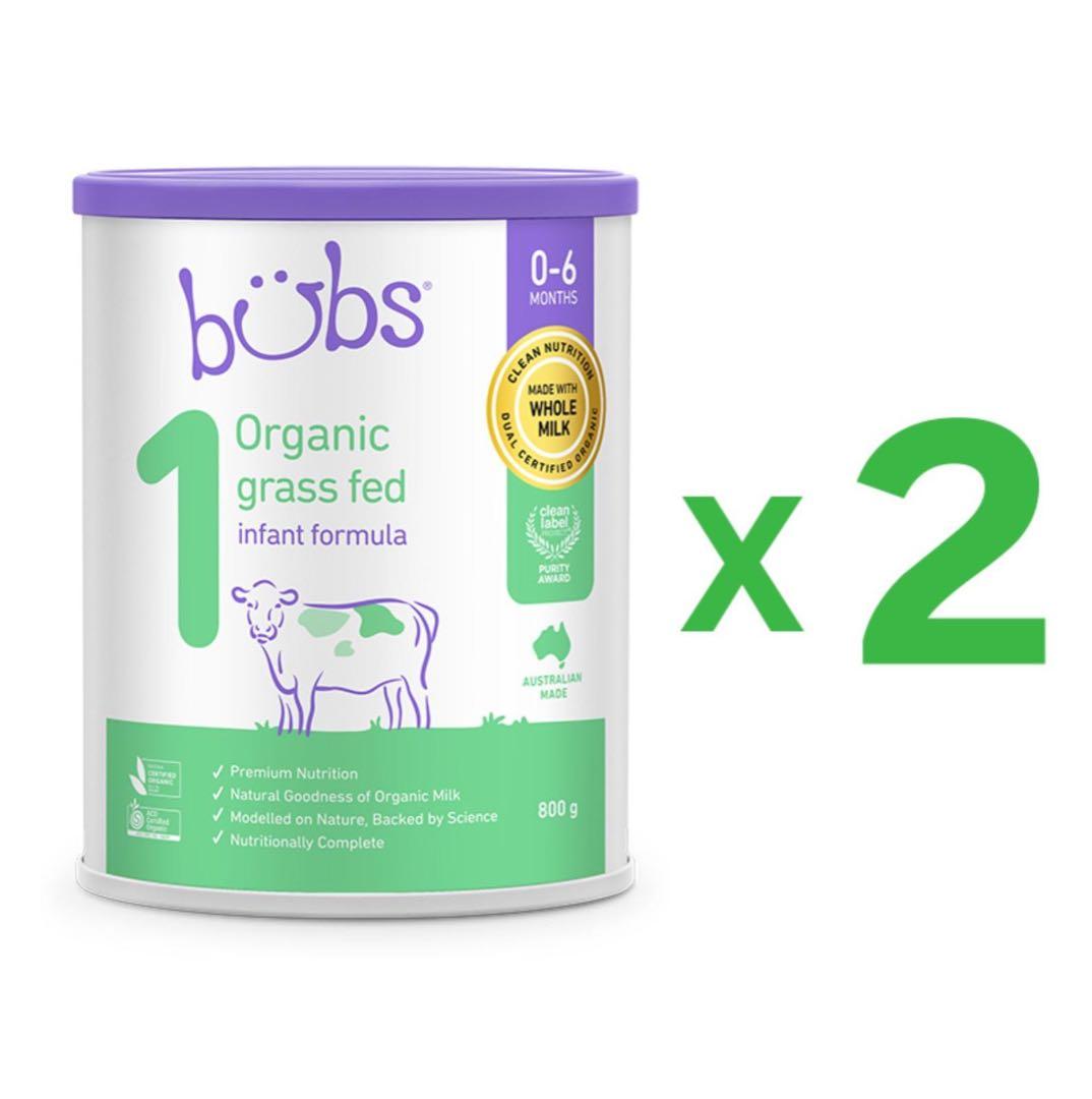 2缶Bubs バブズ オーガニック 粉ミルクステップ1 FREMON出品
