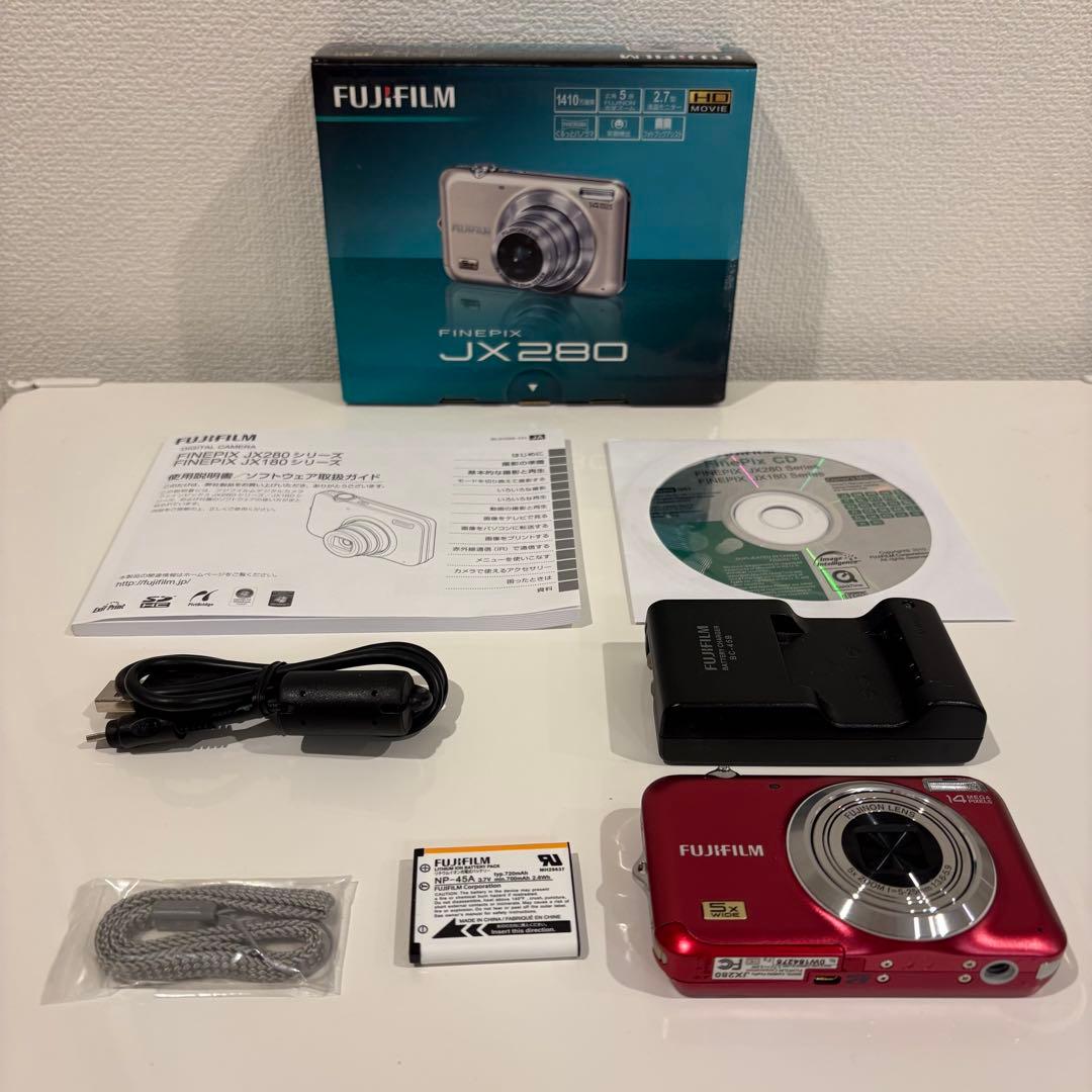 FUJIFILM FINEPIX JX280 デジカメ レッド
