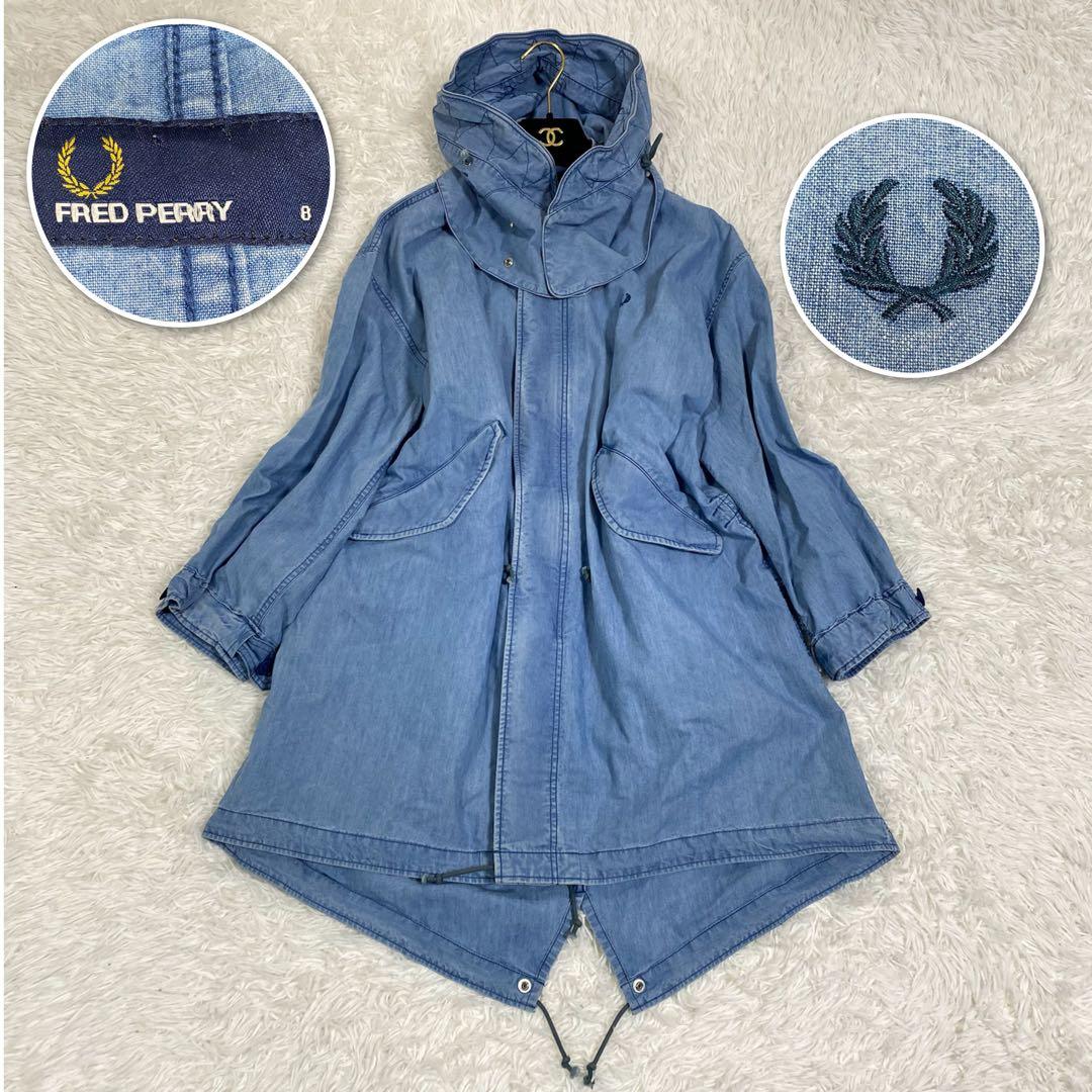 フレッドペリー　デニム　モッズコート　フード付き　ワンピース　羽織り