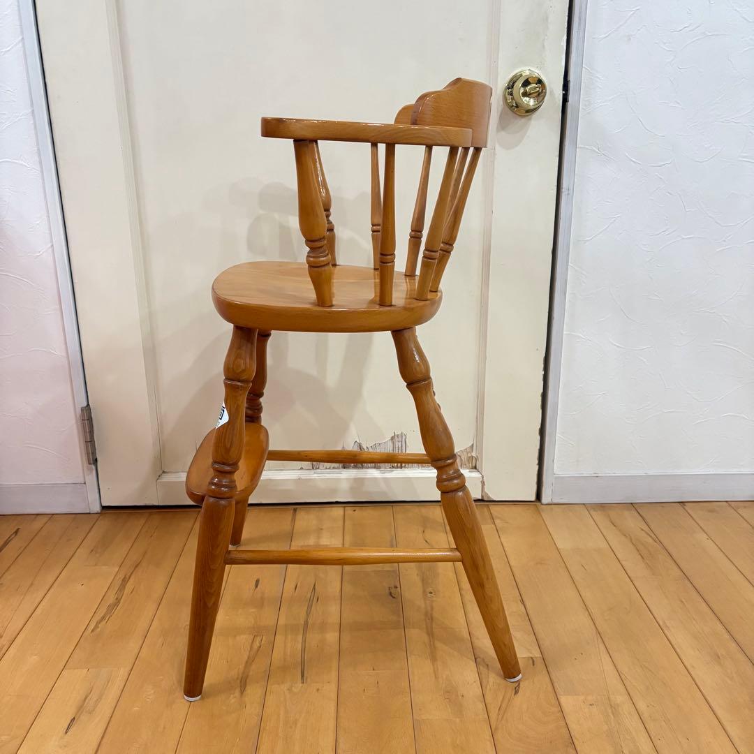 ☆ビンテージ☆ キツツキ　キッズ　ベビー　チェア　木製　ナチュラルカラー