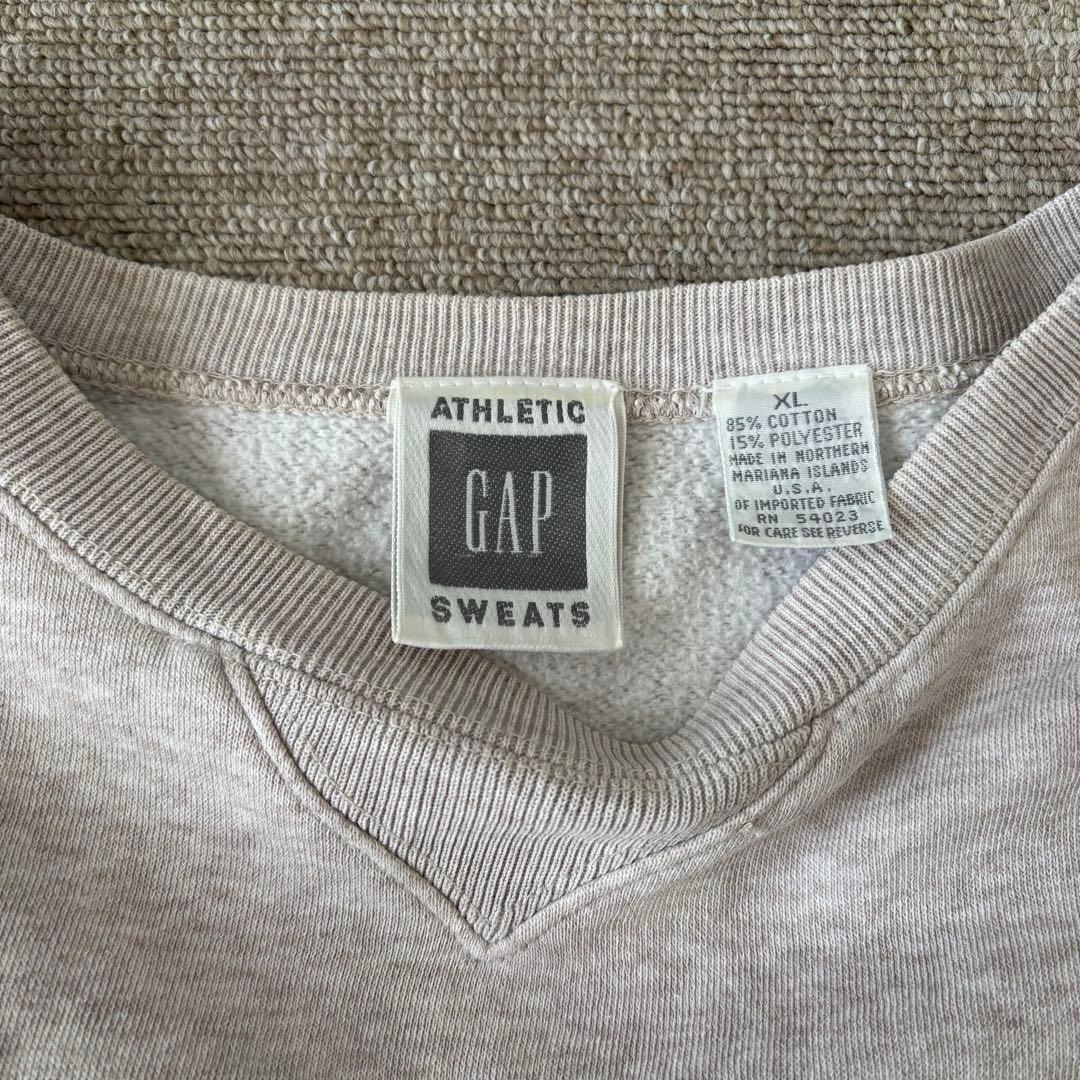 90s OLD GAP スウェット 無地 ライトベージュ XL