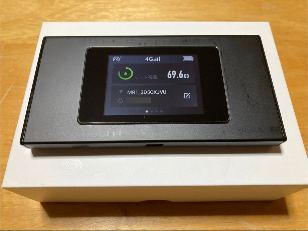 販*.様 リチャージWi-Fi 残ギガ数69GB MR1 モバイルルーター