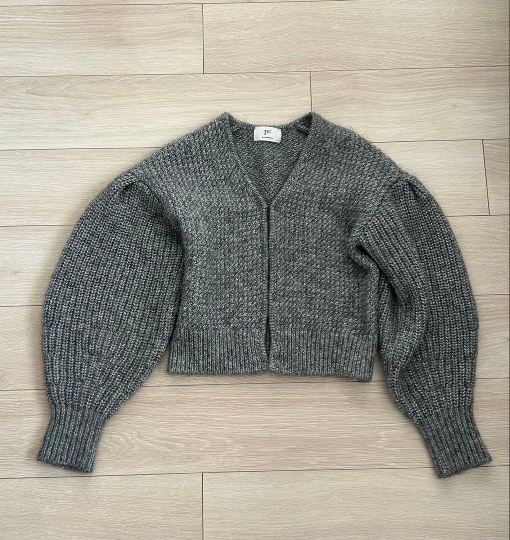 プルミエアロンディスモン　ラメモヘアリリヤーンボレロカーディガン