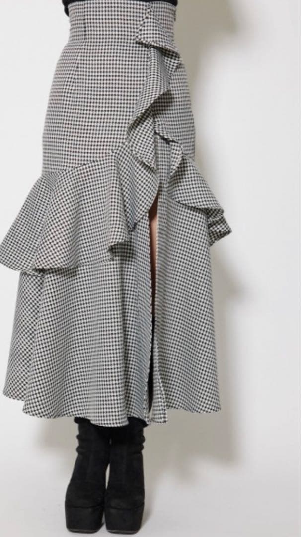 riendフリルスリットハイウエストスコートショートパンツ 秋服　冬服