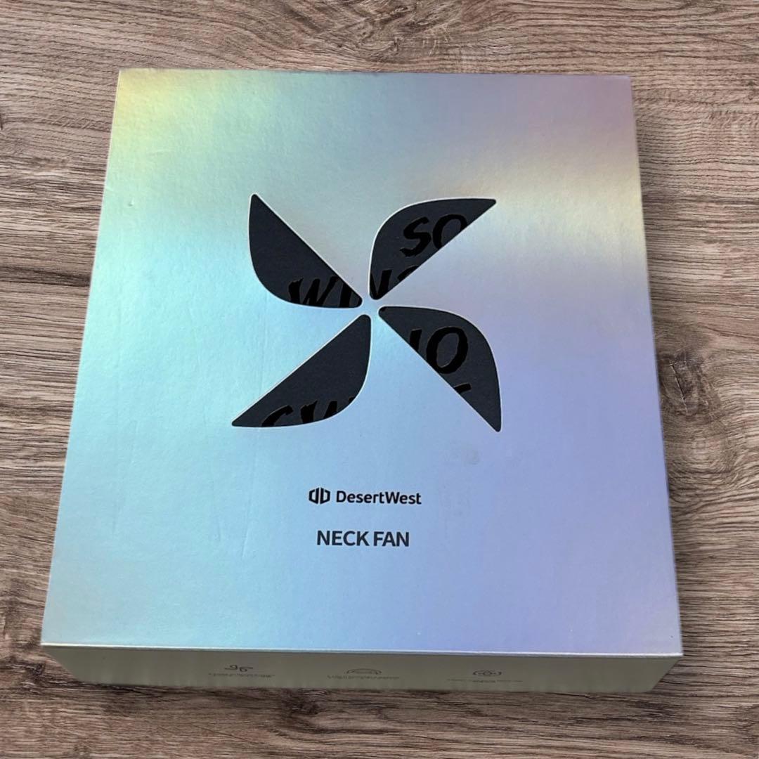 【DesertWest 】首掛け扇風機 ネックファン 折りたたみ式