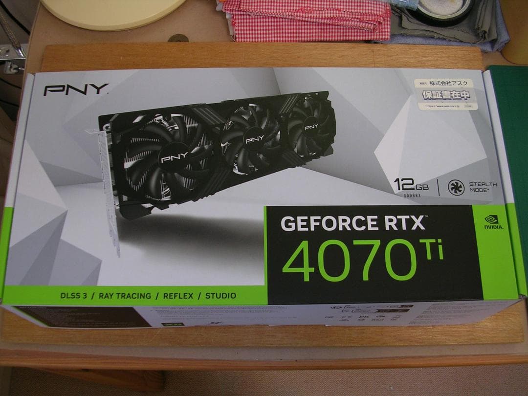 【良品・美品】PNY GeForce RTX 4070 Ti 12GB 全付属品