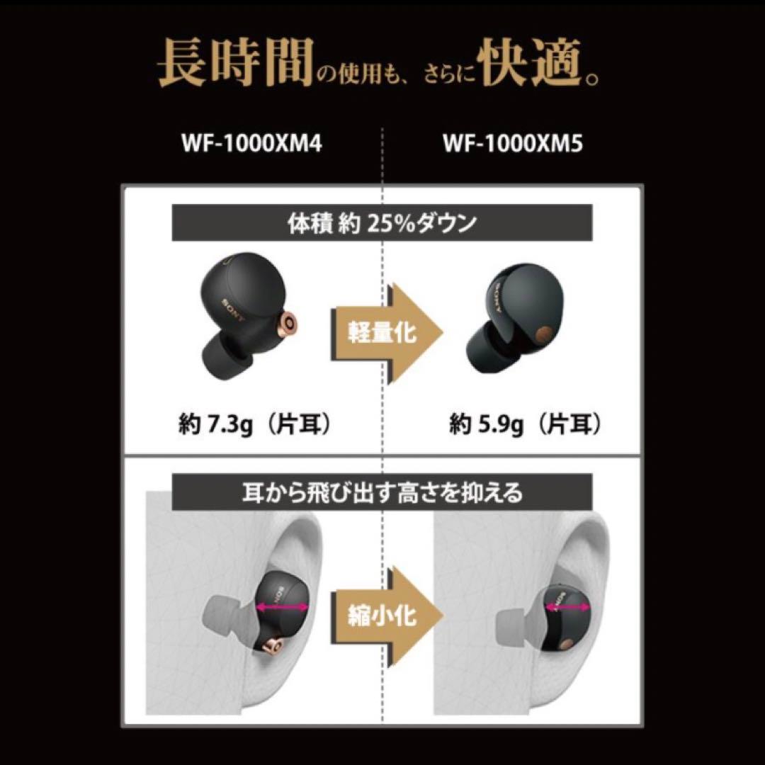 【新品】SONY WF-1000XM5 B ワイヤレスノイズキャンセル ブラック