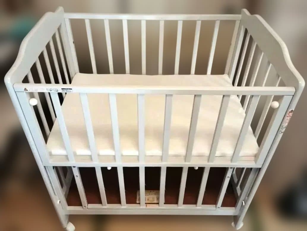 カトージ KATOJI ベビーベッド　ミニタチベッド　グレー