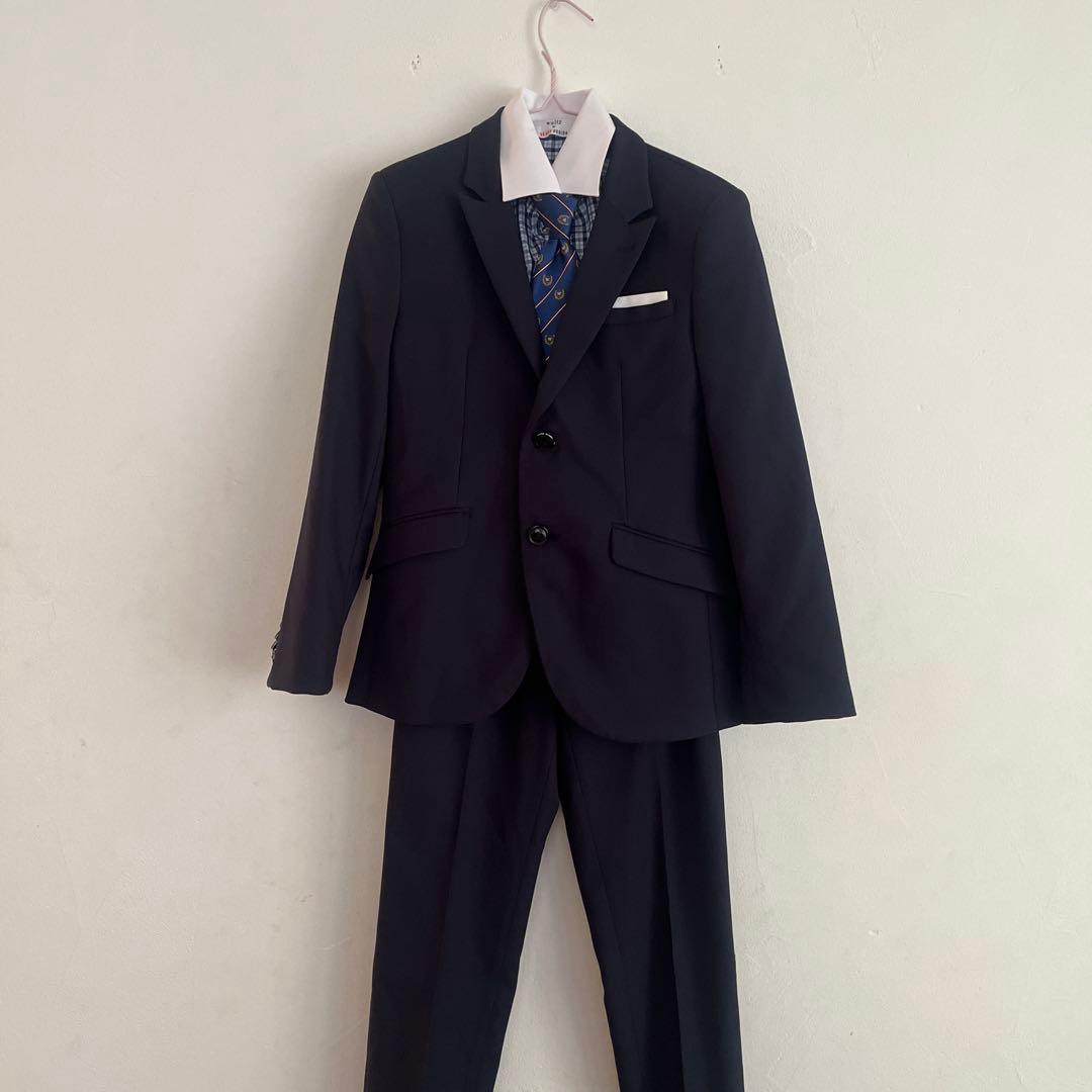 【美品】BEAMS DESIGN フォーマルスーツセット(150㎝) ネイビー