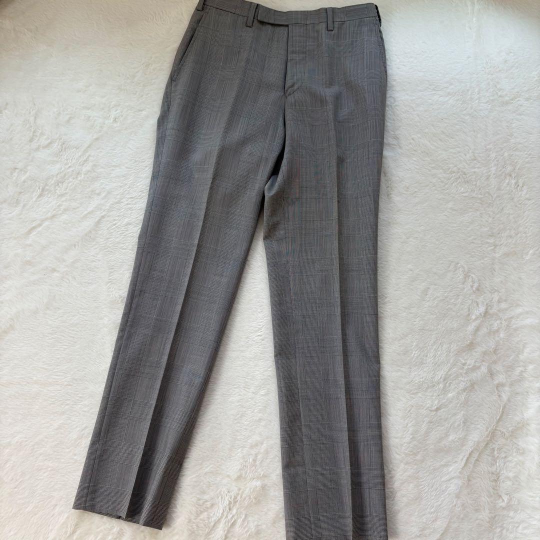 美品　バーバリーブラックレーベル　スーツ　セットアップ　グレー　チェック　36R
