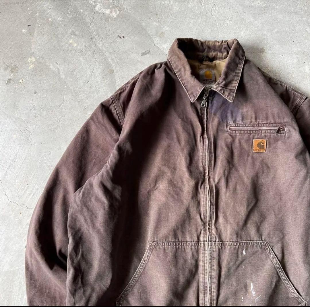 襤褸Carhartt / damage work duck jacket 2XL