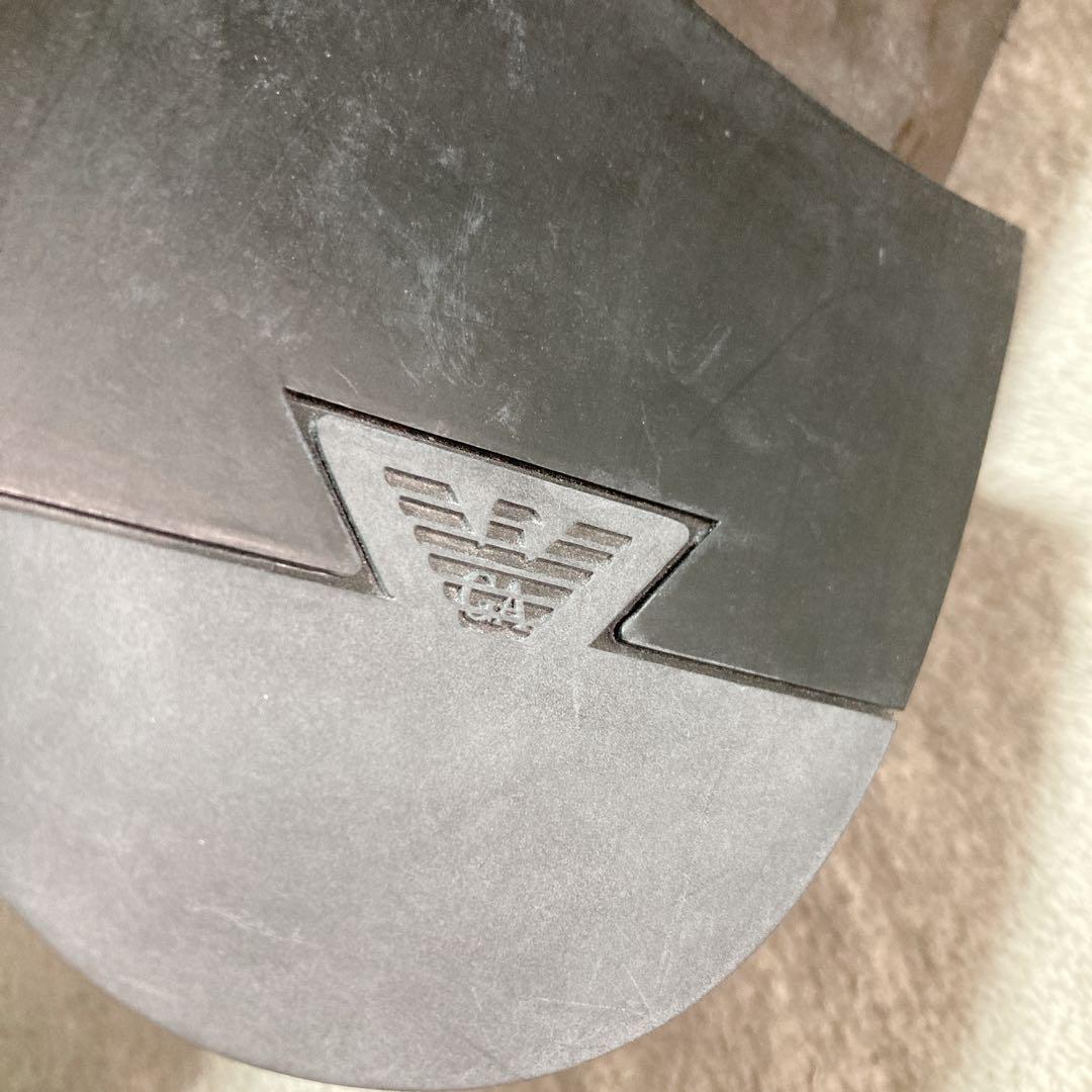 【新品】エンポリオアルマーニ レザー ビジネスシューズ 9 BK ウィングチップ