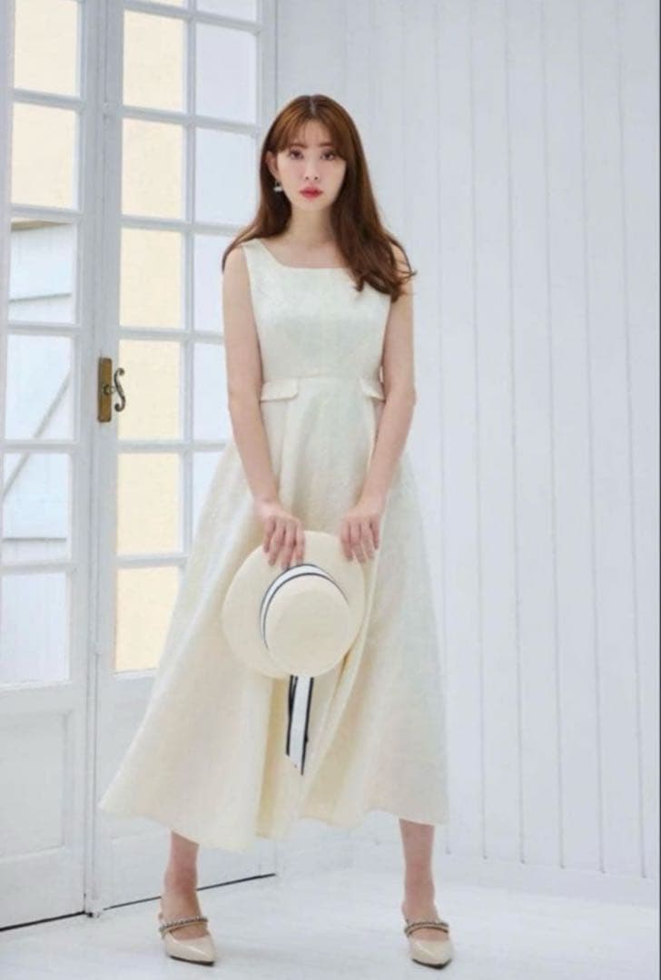 ワンピース herlipto Classic Floral Jacquard Dress S