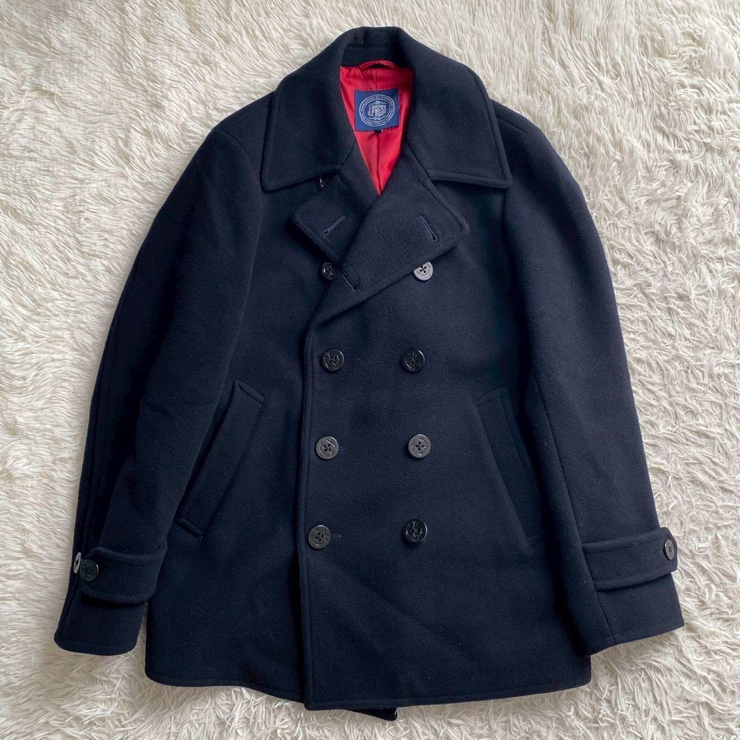 ジェイプレス●極美品●上質メルトンウール ヴィンテージPコート 碇ボタン M