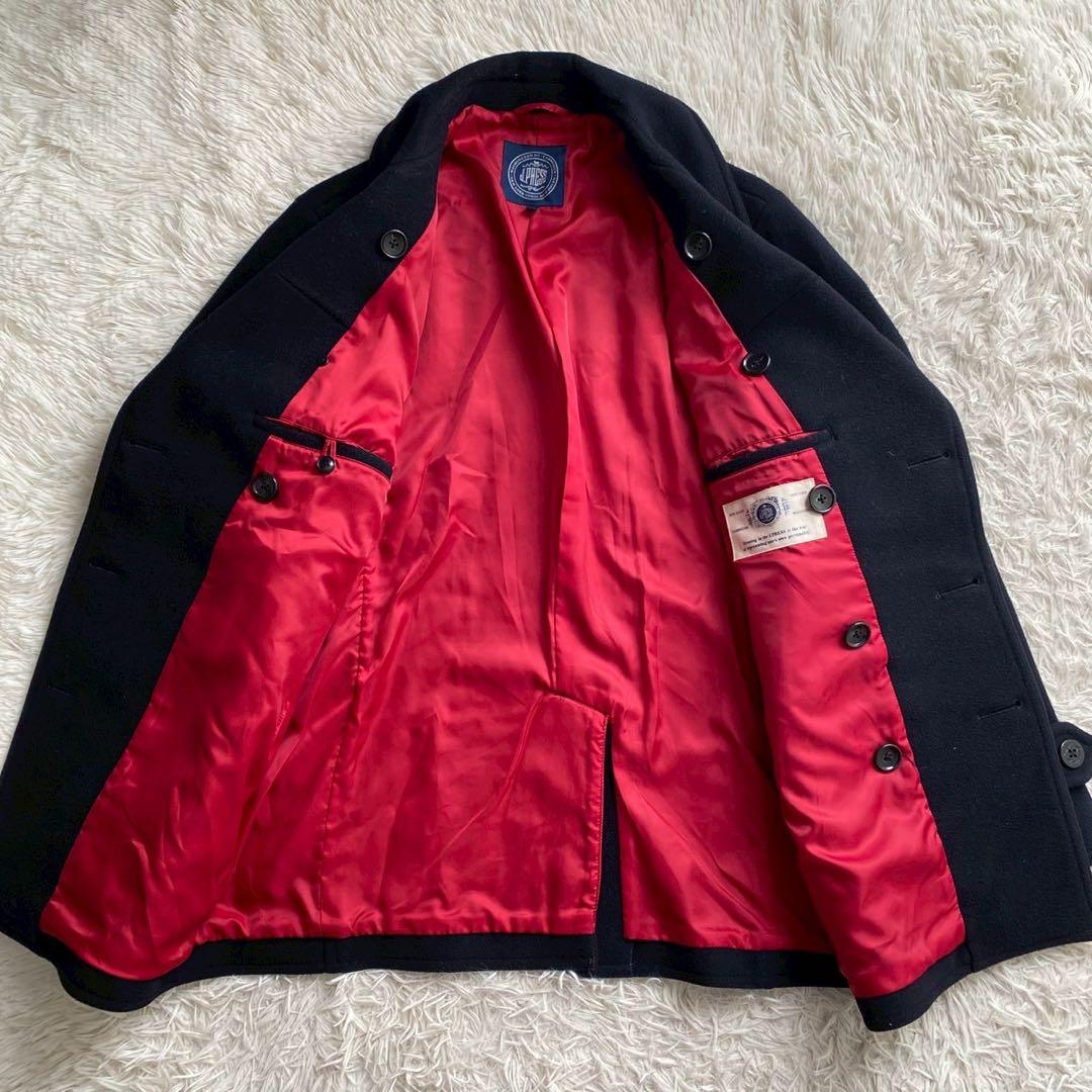 ジェイプレス●極美品●上質メルトンウール ヴィンテージPコート 碇ボタン M