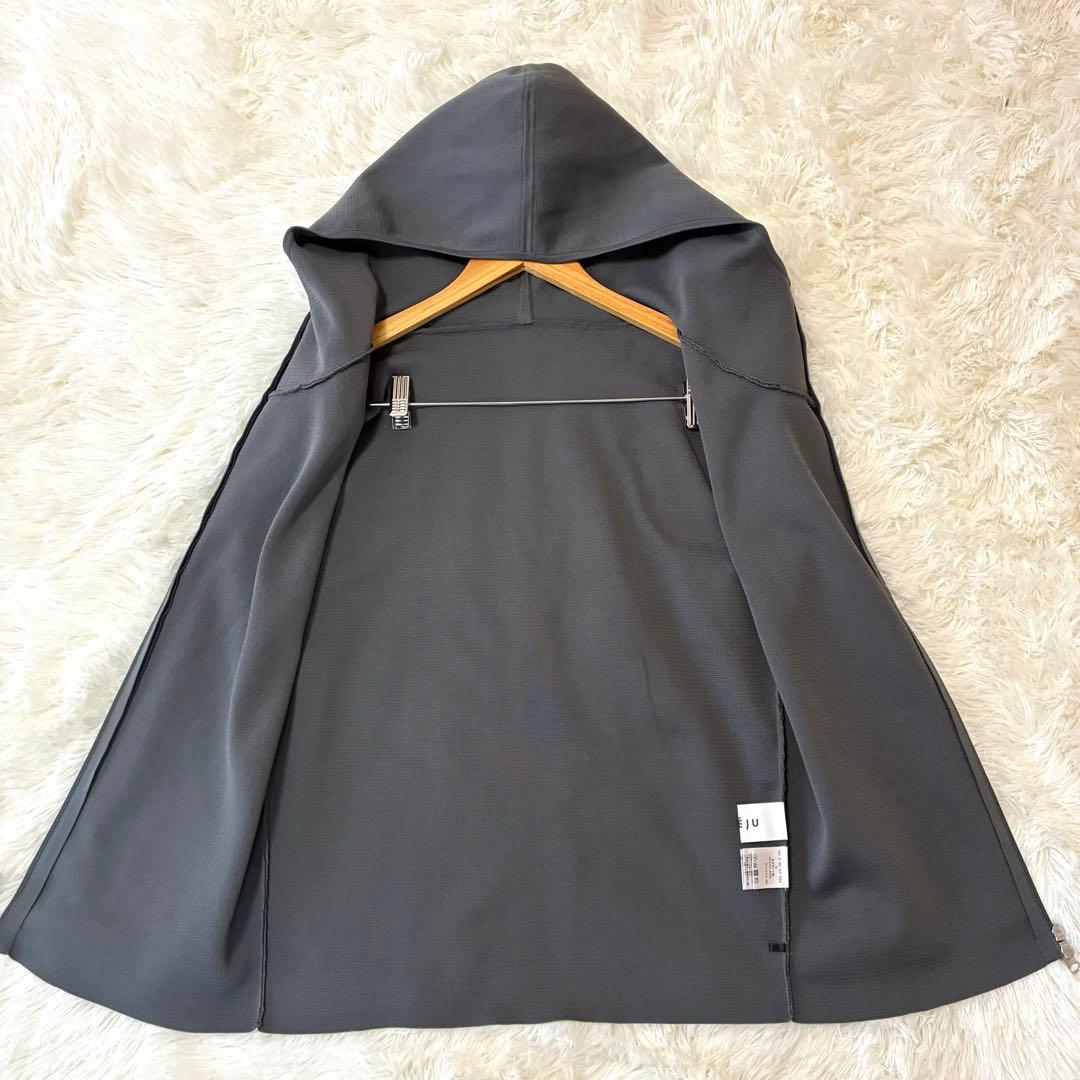 美品◆SOEJU　ソージュ　ミラノリブニットパーカー　GRAY Sサイズ