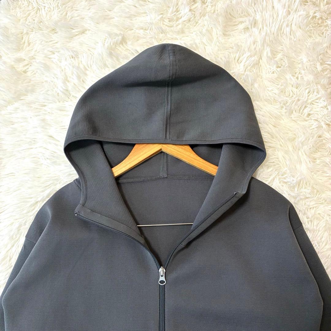 美品◆SOEJU　ソージュ　ミラノリブニットパーカー　GRAY Sサイズ