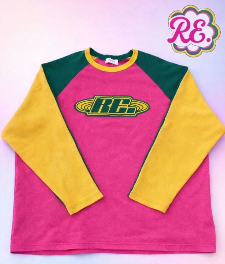 アールイードット RE. 仲里依紗 ロンT　配色ラグランロンT