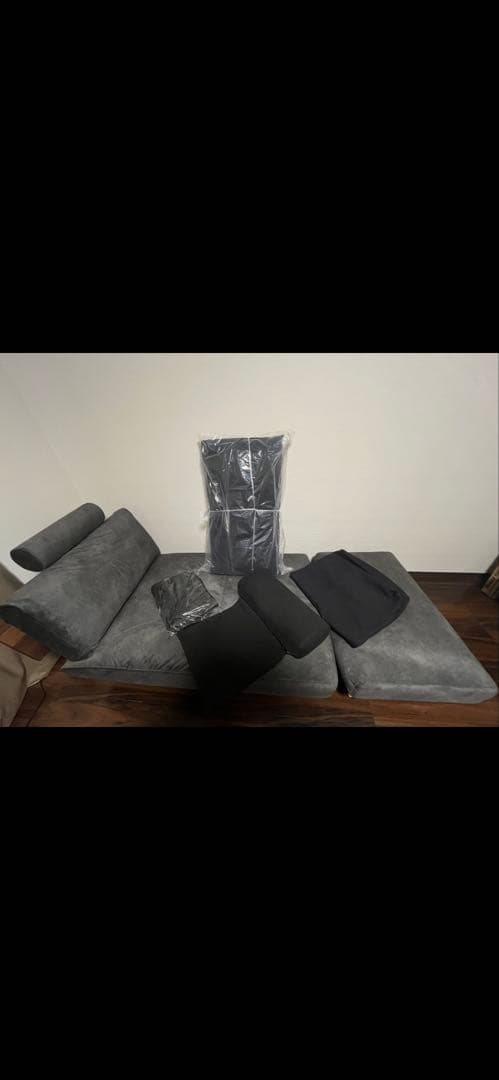 SOLID （ミヤモト家具） ウォルナットカウチソファ＋オットマン オプション付