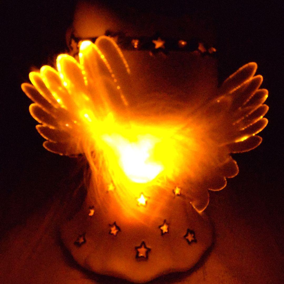 [ 希少 美品 ] ハローキティ ファイバー天使ドール[ 陶器製置き物 ]