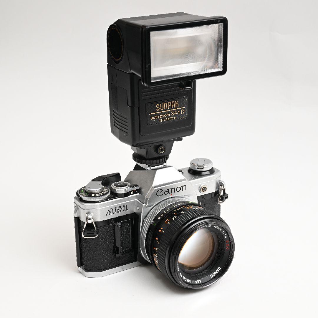 【動作確認済み】キヤノンAE-1&50mm F1.4 S.S.C ストロボセット