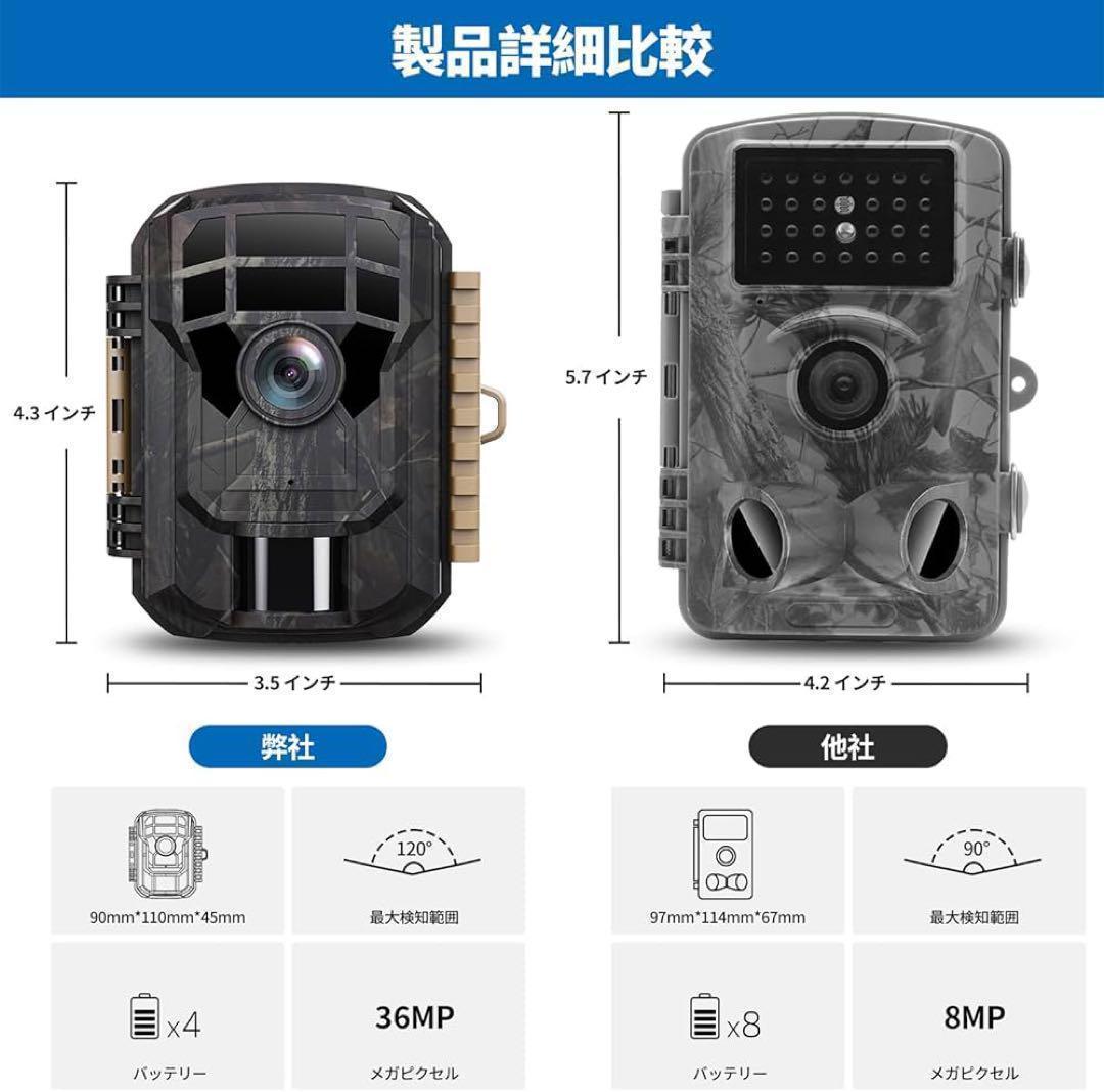 【新品未使用】防犯カメラ トレイルカメラ 屋外 動体検知 暗示モード