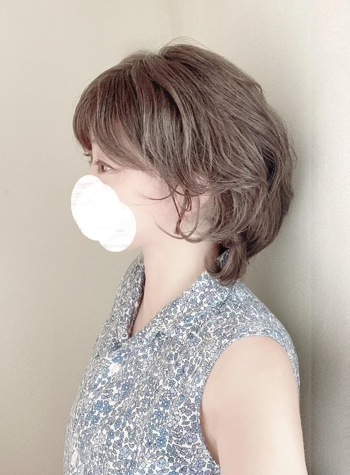 シャポード　ハーフハンドメイド　ソフトカールウェーブショート　アッシュブラウン