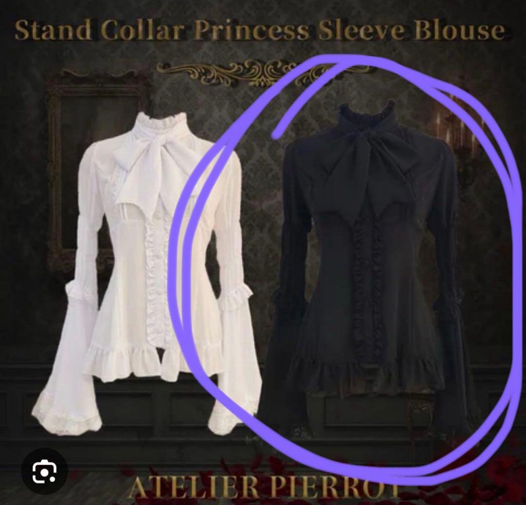 ATELIER PIERROT 姫袖ブラウス 黒