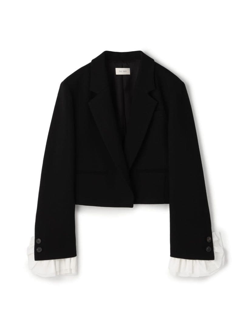 即完売品　DES PRES ウールジョーゼットクロップドジャケット
