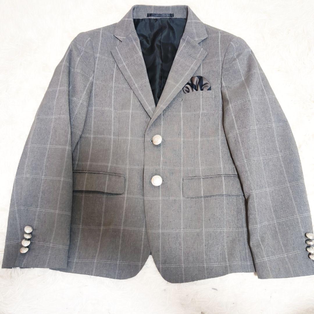 極美品　ワンダーファクトリー　男子　フォーマルスーツ　6点セット　グレー