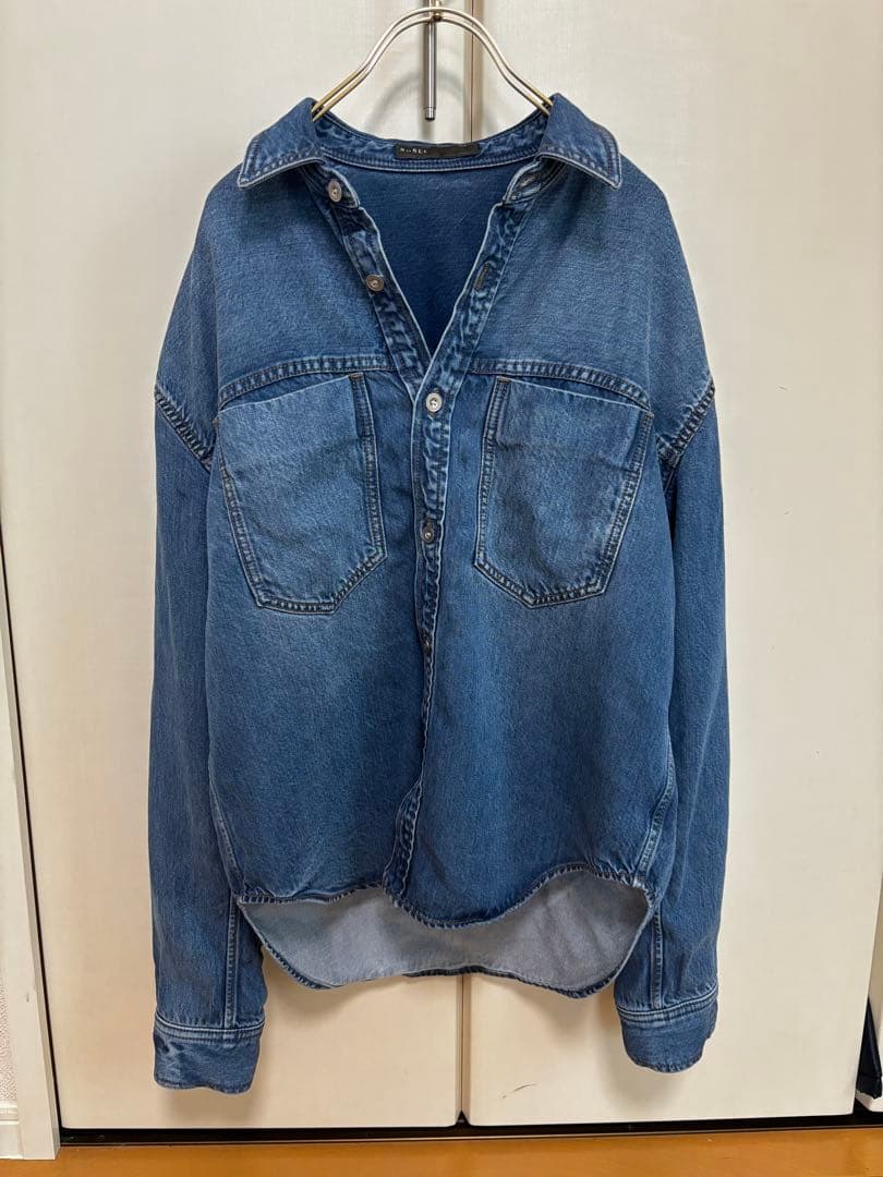 【NOBLE 】現行モデル　デニムシャツ　フェードカラービックポケットシャツ