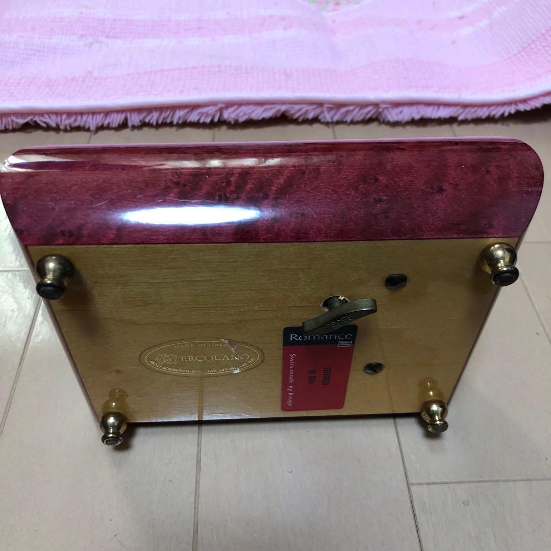 イタリア製 象嵌 宝石箱  オルゴール  スイス製REUGE「Romance」