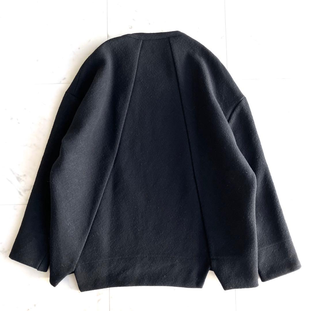 スタジオニコルソン スウェット ニット プルオーバー ブラック ウール混