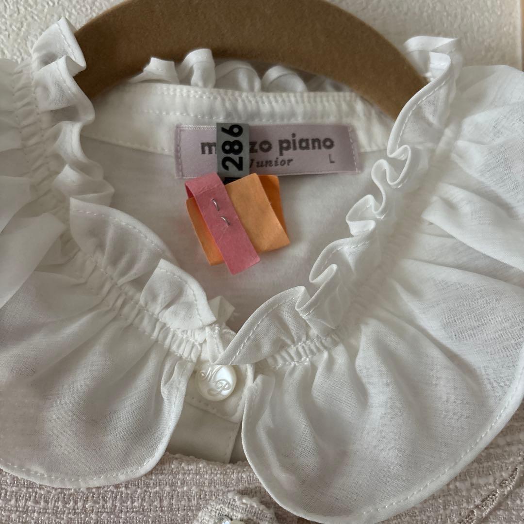 メゾピアノ ジュニア フォーマルスーツ160 ブローチ靴下付き