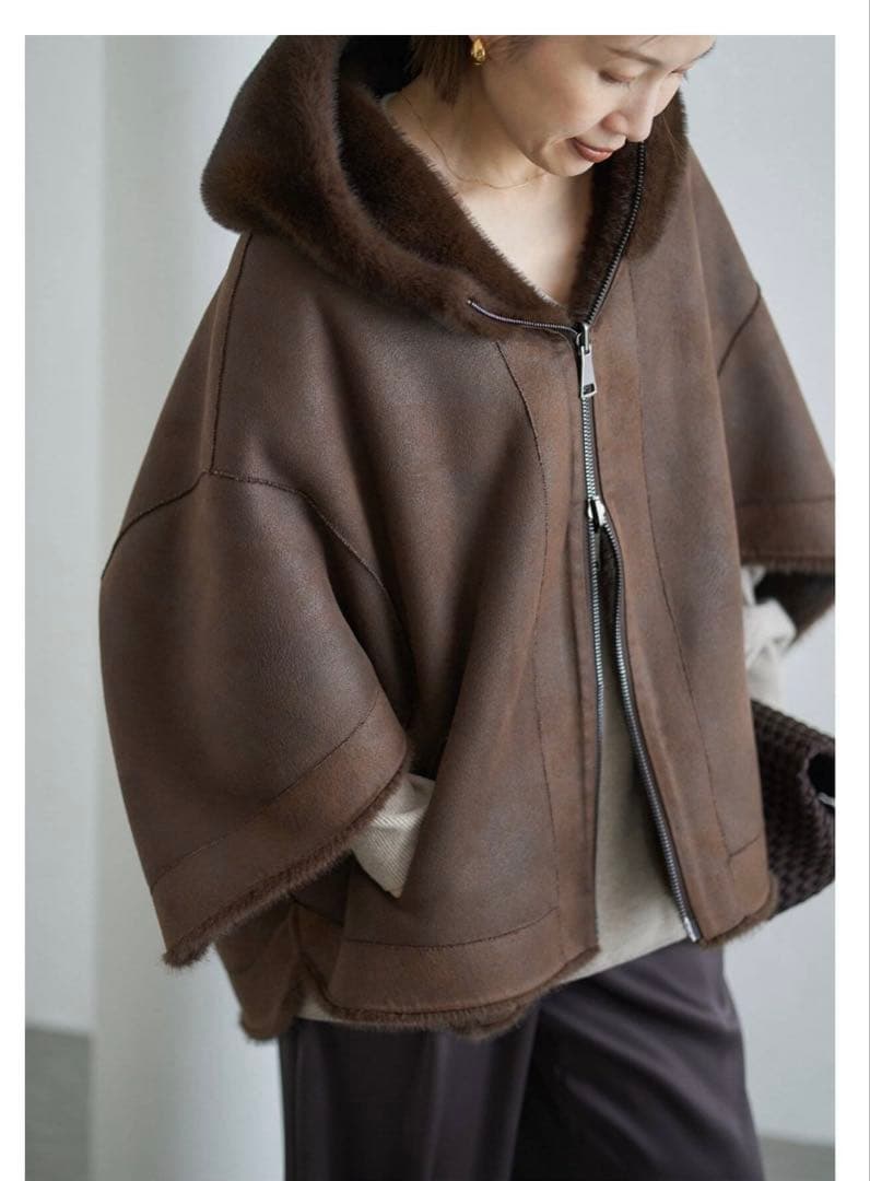 LOU ANDREA/ルーアンドレア ECO FUR BZ エコファーブルゾン