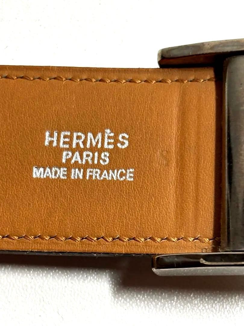 エルメス　HERMES セリエボタンレザーベルト　箱付き　極美品