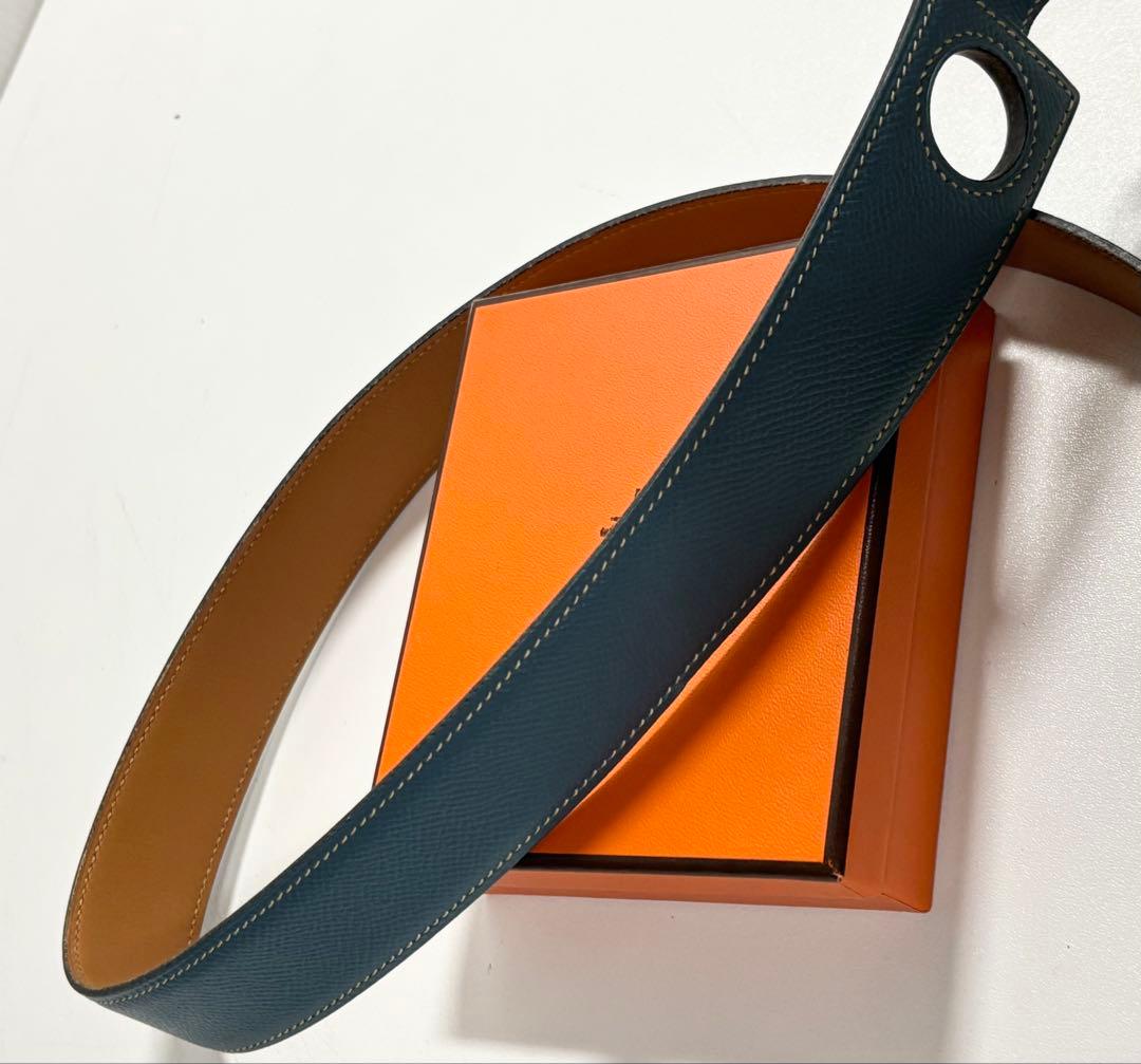 エルメス　HERMES セリエボタンレザーベルト　箱付き　極美品