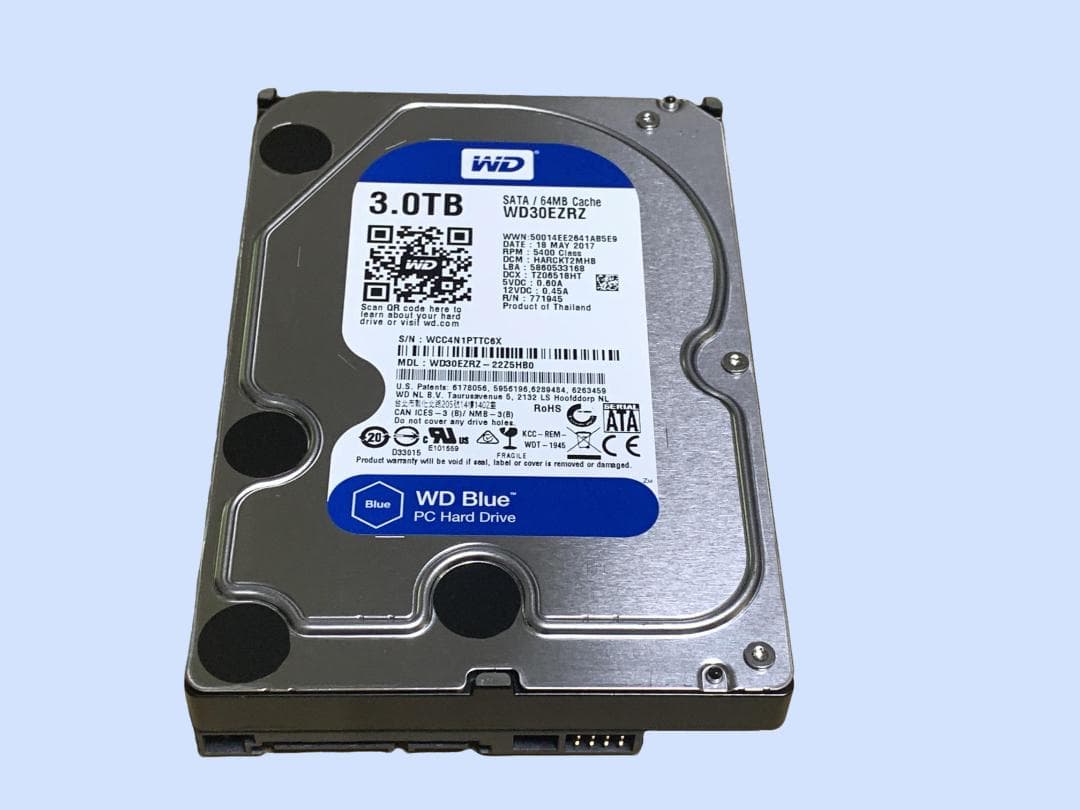 内蔵型ハードディスクドライブ M9844 Western Digital Blue 3TB WD30EZRZ