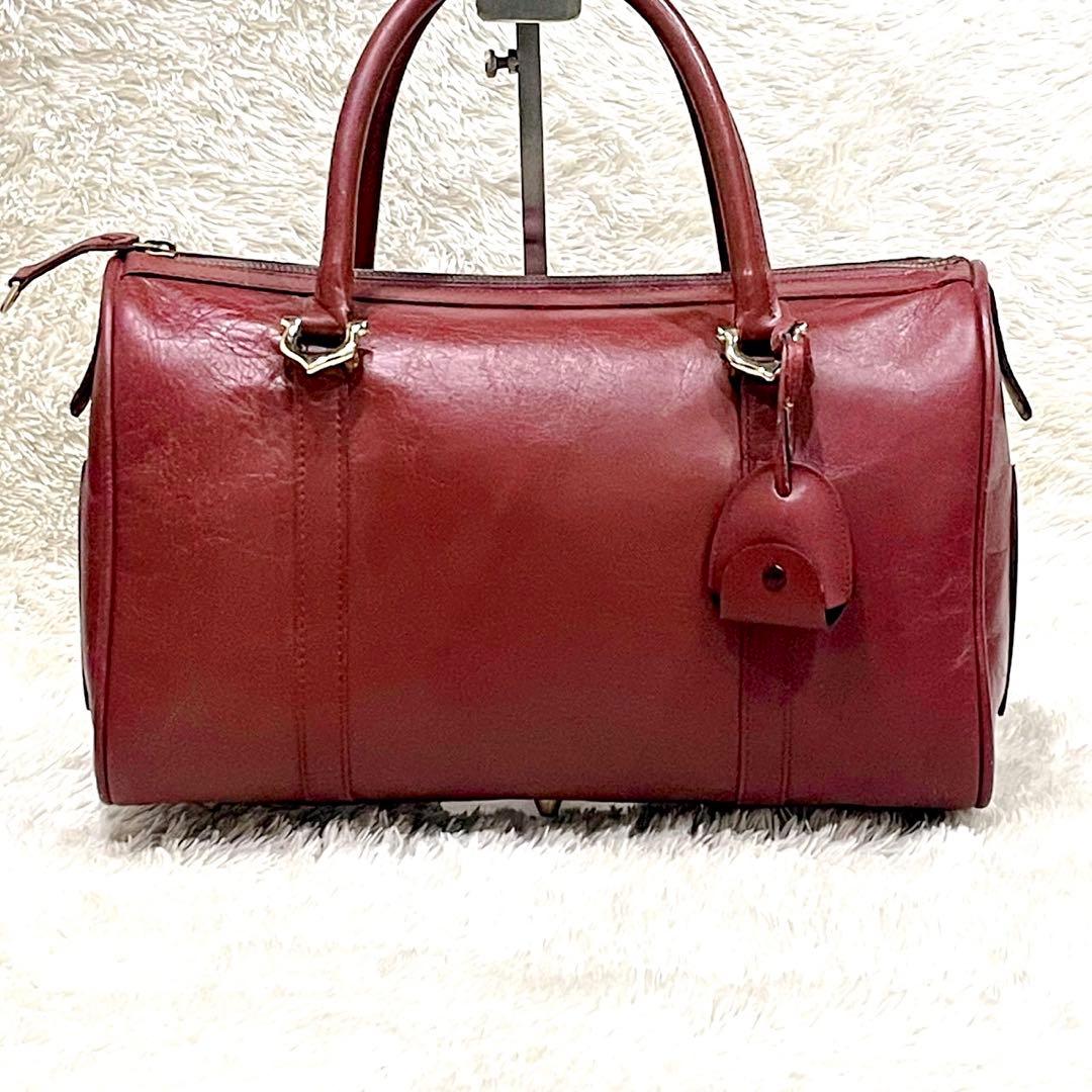Cartier カルティエ マストライン ボストンバッグ ボルドー 本革 レザー