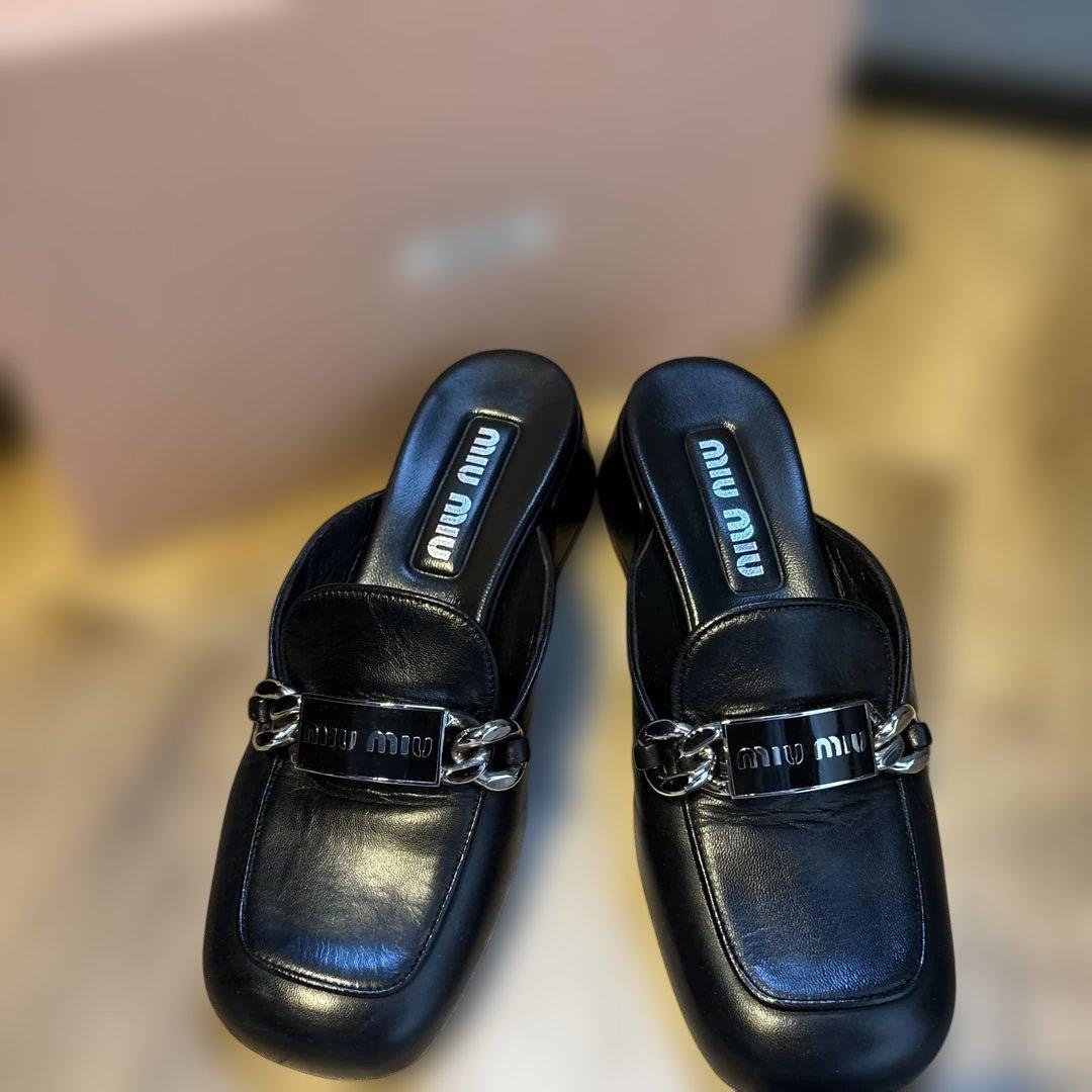 ミュウミュウローファーミュール