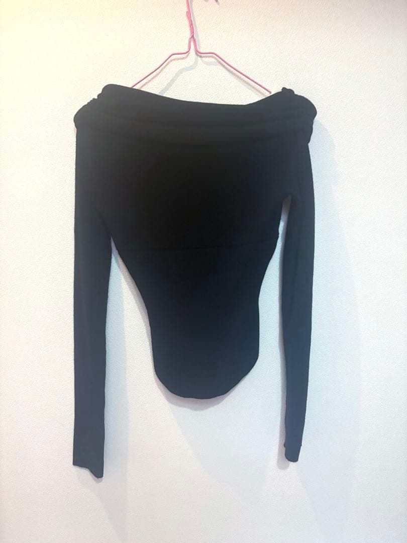 トップス andmary Shannon tulle knit tops black