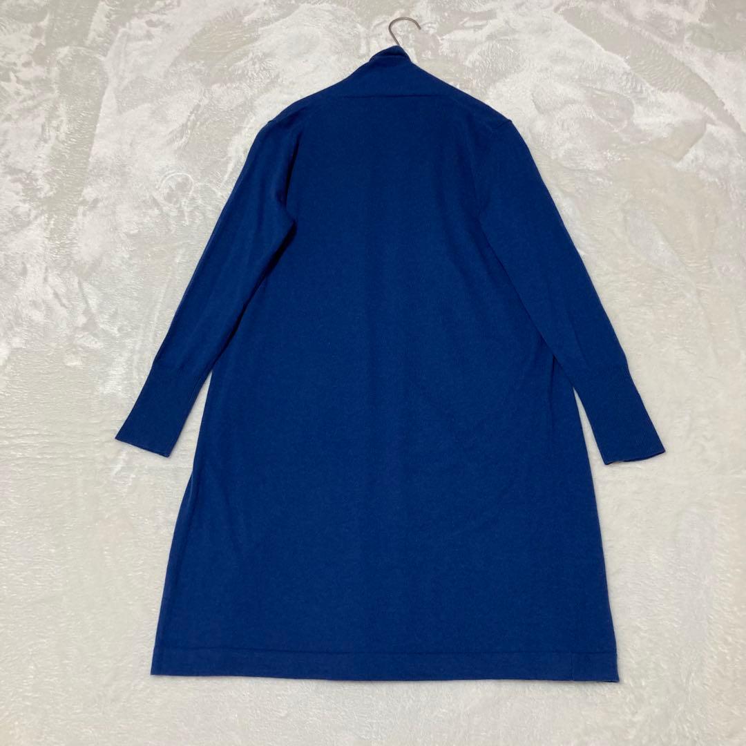 DAMA カシミヤ100 セットアップ 青 ロングカーディガン ワンピース M