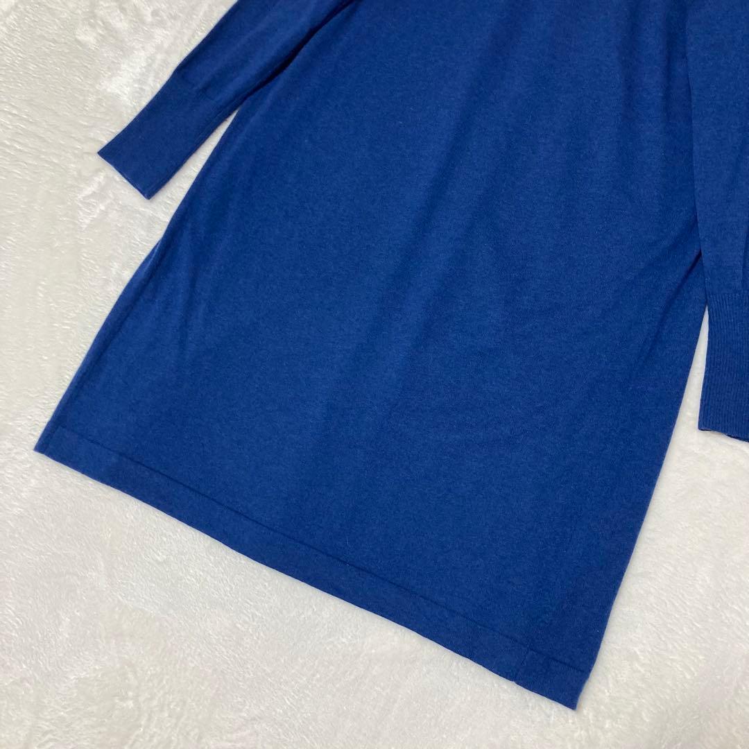 DAMA カシミヤ100 セットアップ 青 ロングカーディガン ワンピース M