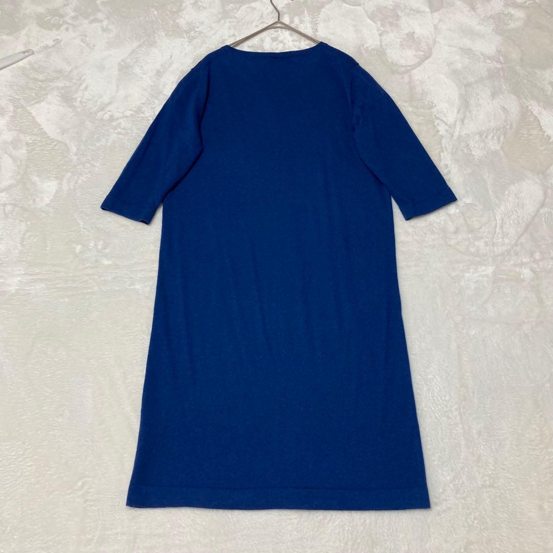 DAMA カシミヤ100 セットアップ 青 ロングカーディガン ワンピース M