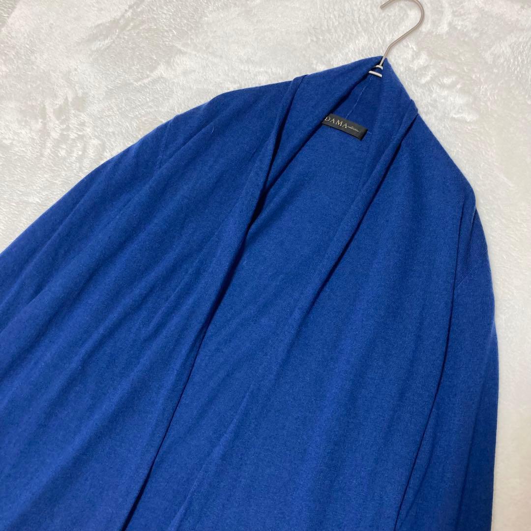 DAMA カシミヤ100 セットアップ 青 ロングカーディガン ワンピース M