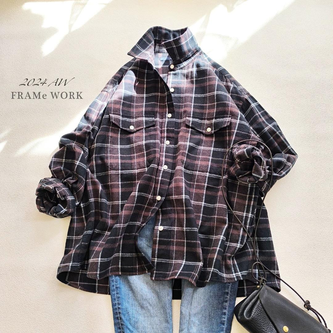 フレームワーク ネル チェック シャツ 2024 AW ブラウス 日本製 フリー