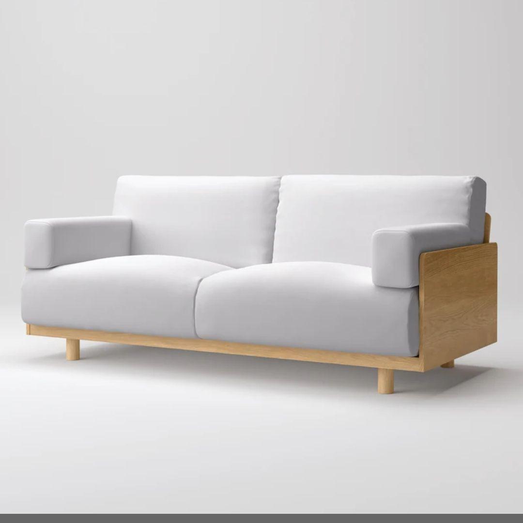 6/27までの出品です！無印良品 木製ソファ オーク材 突板2.5 シーター